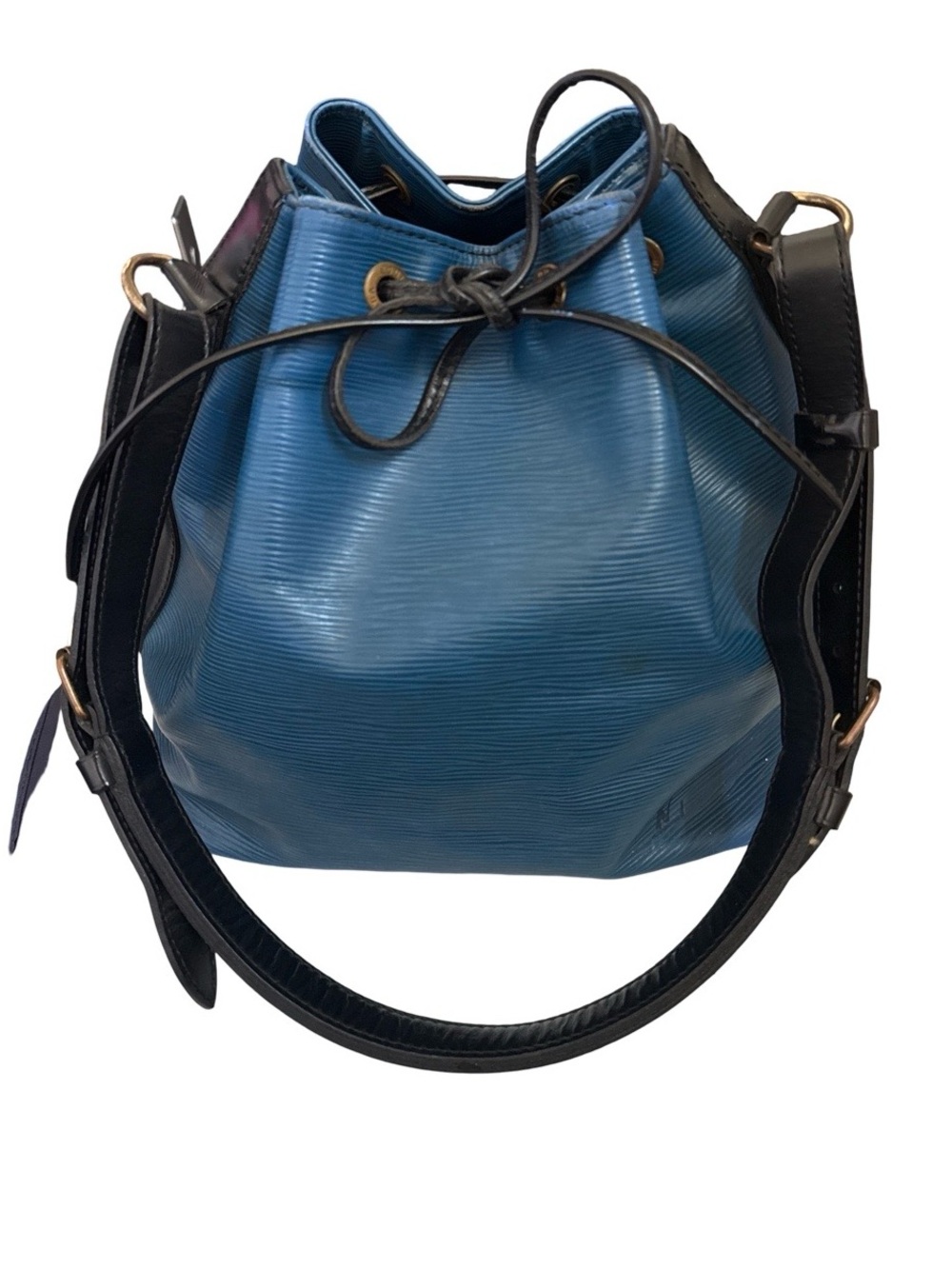 Louis Vuitton Blue Epi Noe Leather Crossbody with Black Trim - Picture 5 of 16